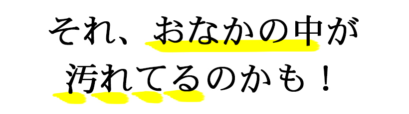 それ、おなかの中が汚れてるのかも!