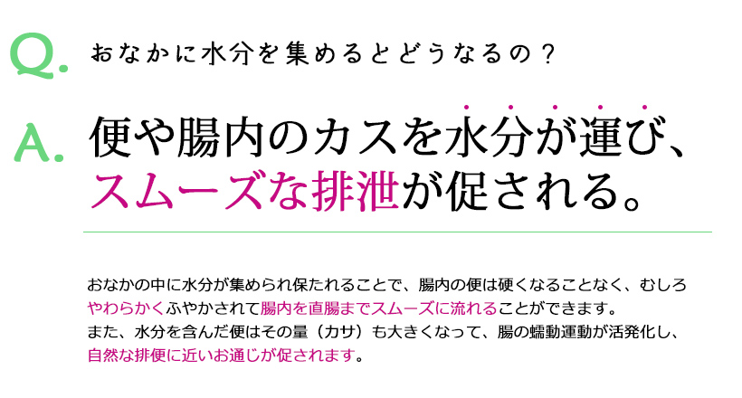 スムーズな排便が促される