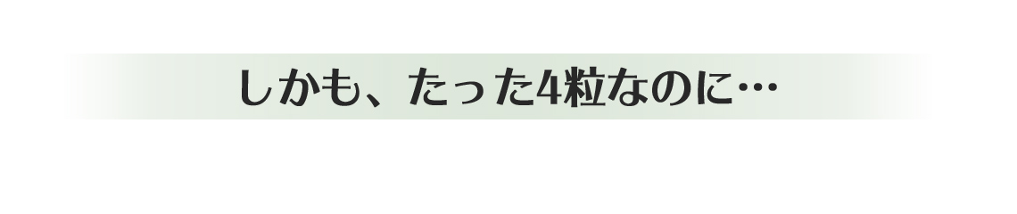 しかもたった4粒なのに…